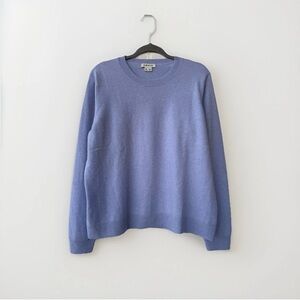 Orvis 100% Cashmere Sweater Lavender Crew Neck Pullover Sz XL Quiet Luxury Cozy